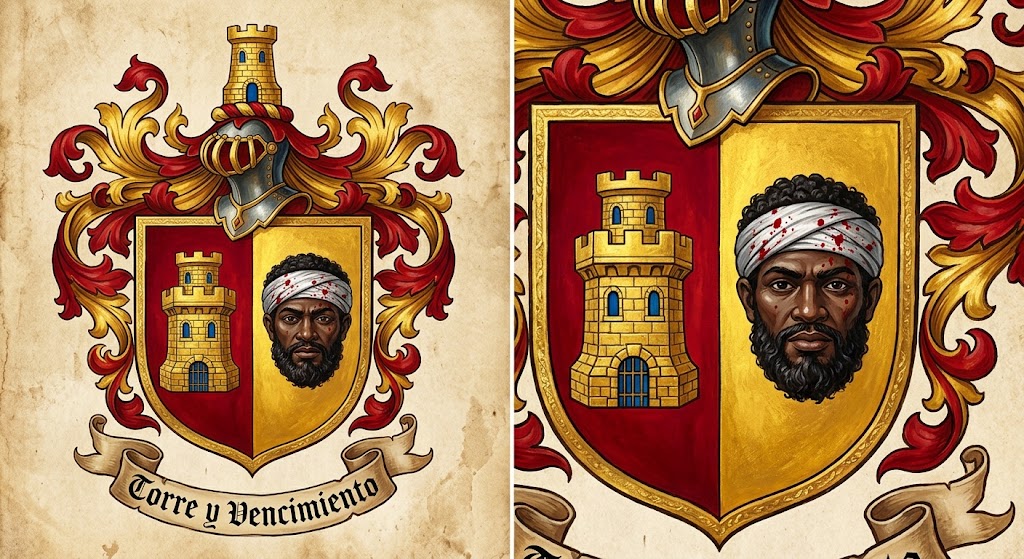Escudo de armas atribuido al apellido Álvarez Tostado