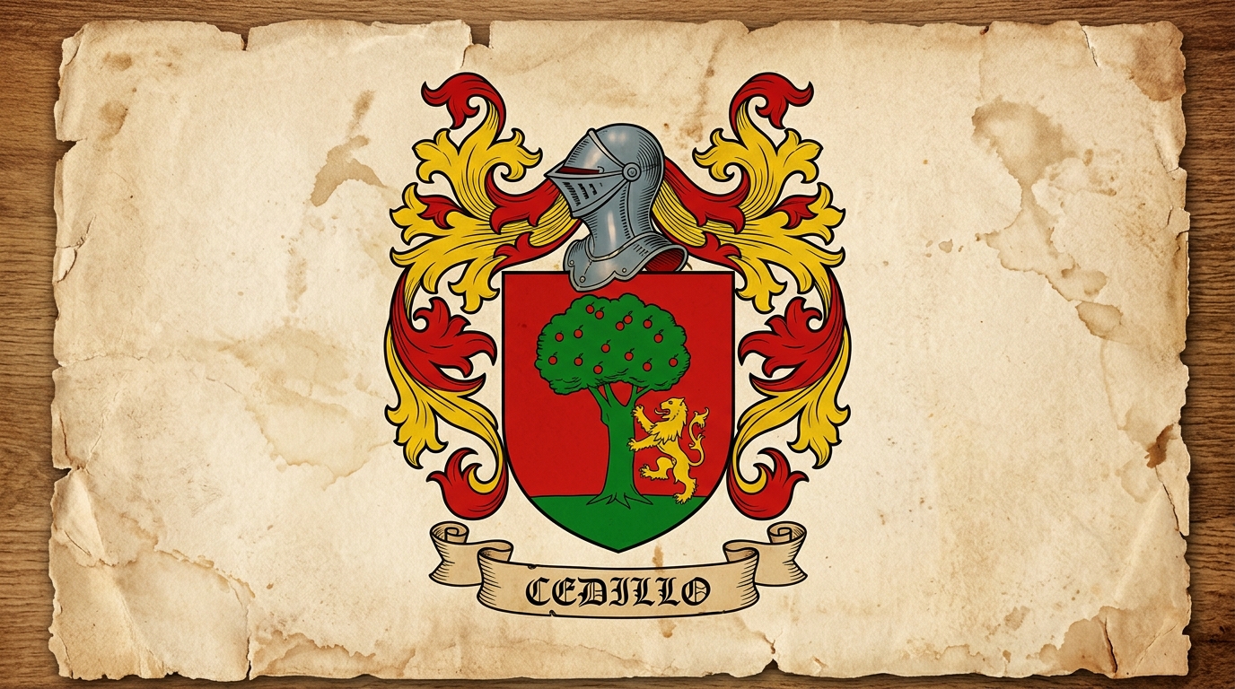 Escudo atribuido a una rama del apellido Cedillo