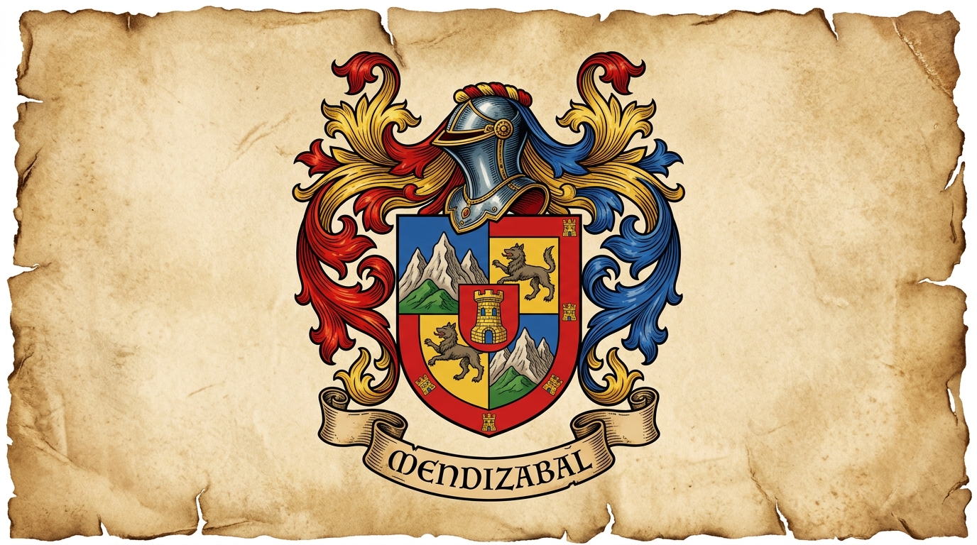 Escudo atribuido a una rama del apellido Mendizábal