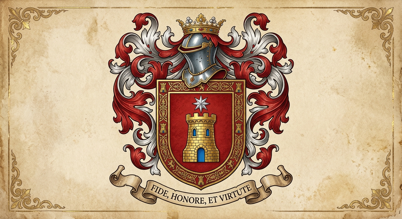Escudo de armas atribuido al apellido Sánchez