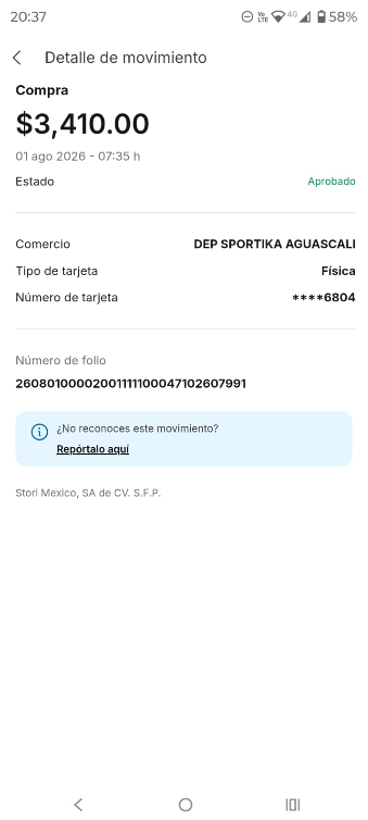 Comprobante del pago del mantenimiento de septiembre, realizado el 1 de agosto de 2026