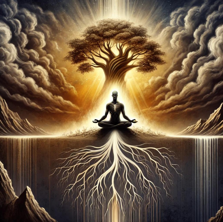 Meditación bajo árbol