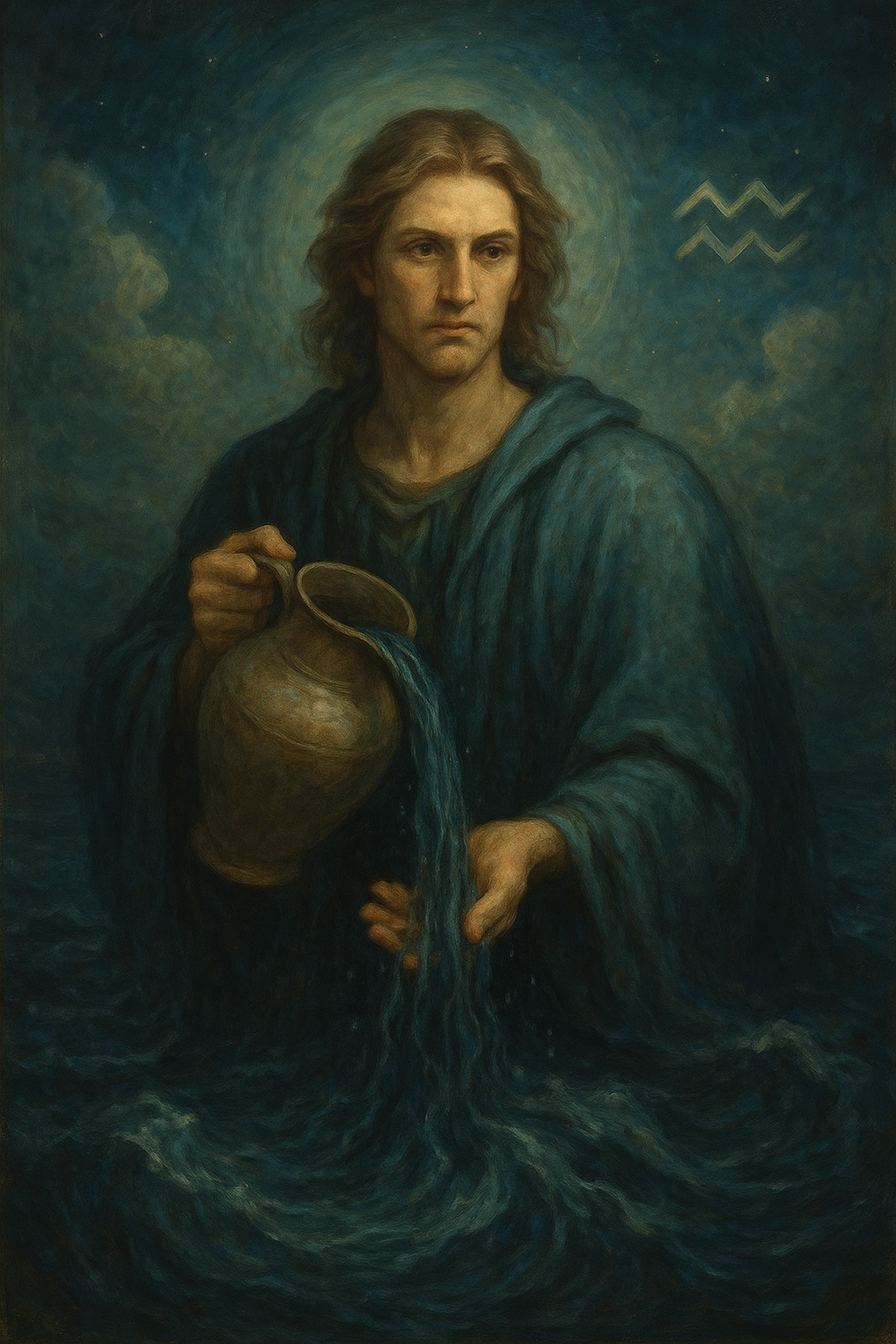 Acuario en Agua — Portador del Agua Celestial