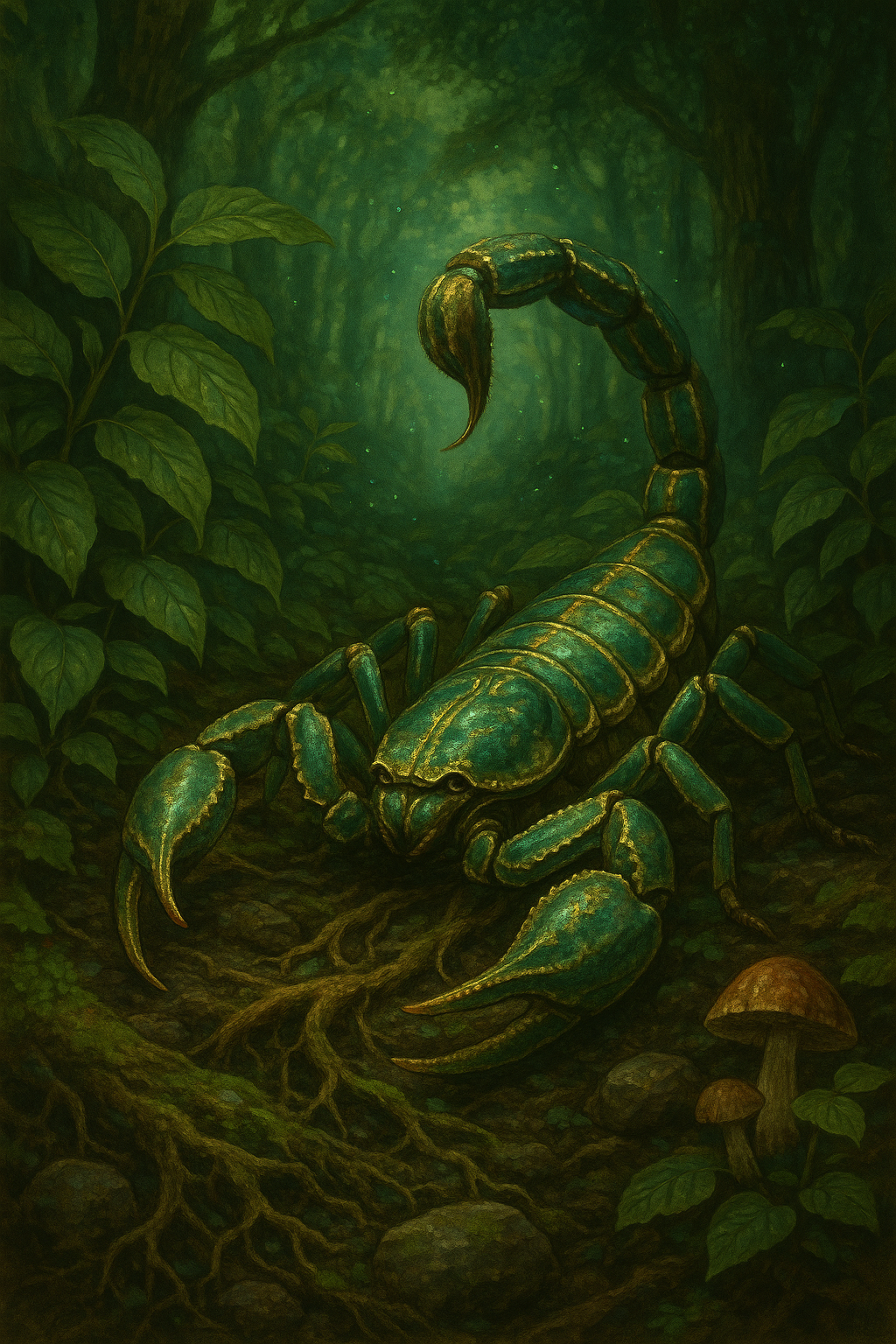 Escorpio en un jardín de tierra fértil