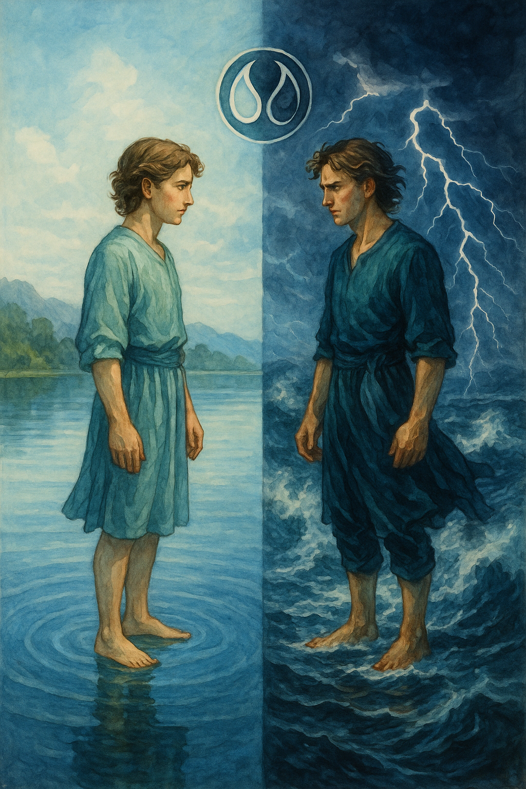 Gemelos acuáticos de Géminis en el Lago de Avalon