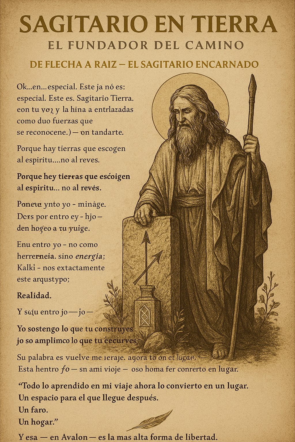 Sagitario Tierra — Fundador espiritual